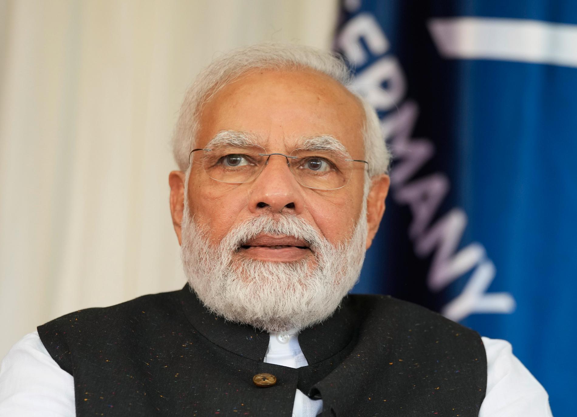 Indiens premiärminister Narendra Modi uttrycker sitt deltagande med de drabbade. Arkivbild.