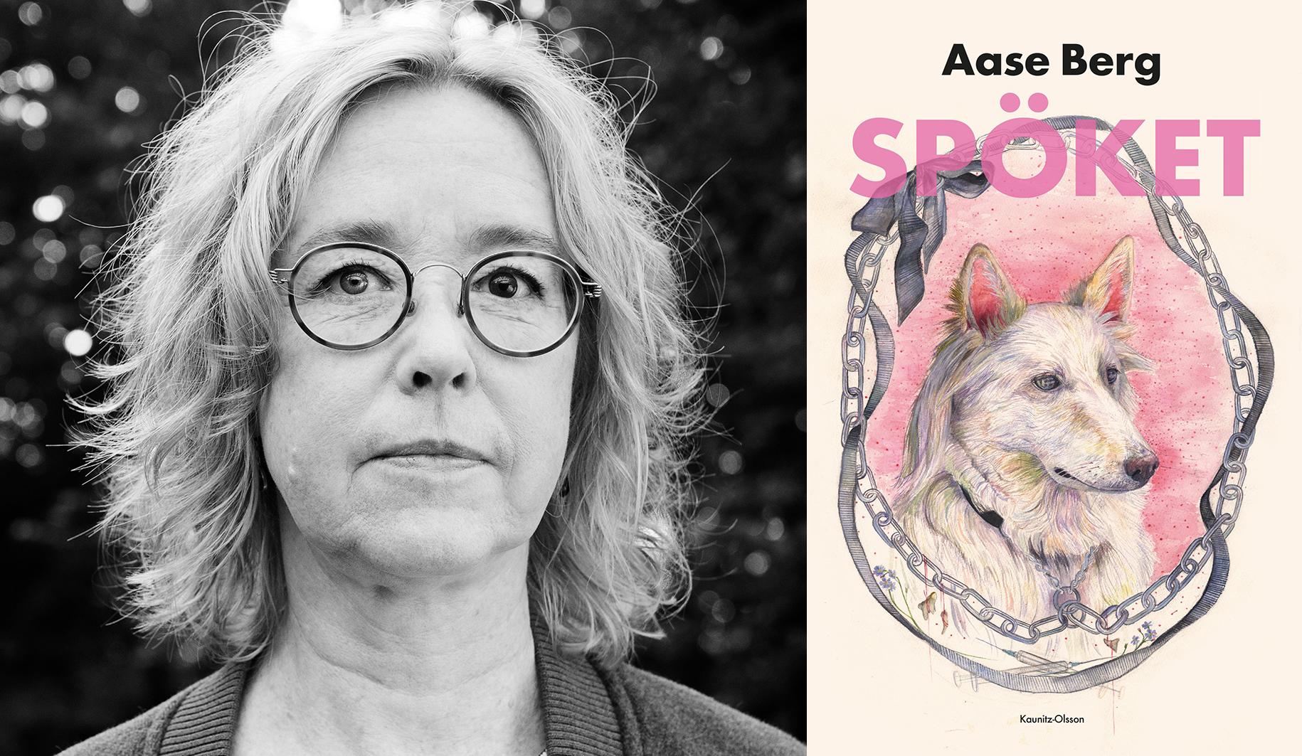Aase Berg (f. 1967) debuterade 1997 med diktsamlingen ”Hos rådjur”. Hon är också litteraturkritiker och har bland annat tilldelats Dagens Nyheters kritikerpris Lagercrantzen och Aftonbladets litteraturpris. Nu utkommer ”Spöket” med illustrationer av konstnären Martina Müntzing.
