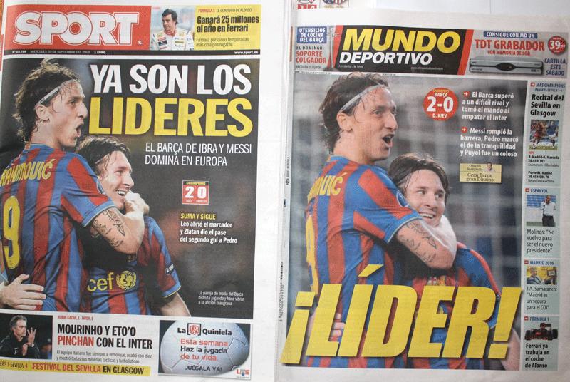 ”LEDARE” Zlatan och Messi hyllas i Spanien.