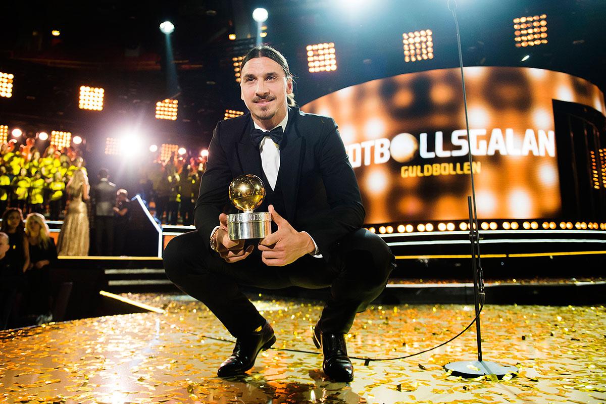 I måndags vann han Guldbollen. Men i januari ställs Zlatan mot skidåkare på Idrottsgalan. Foto: Bildbyrån