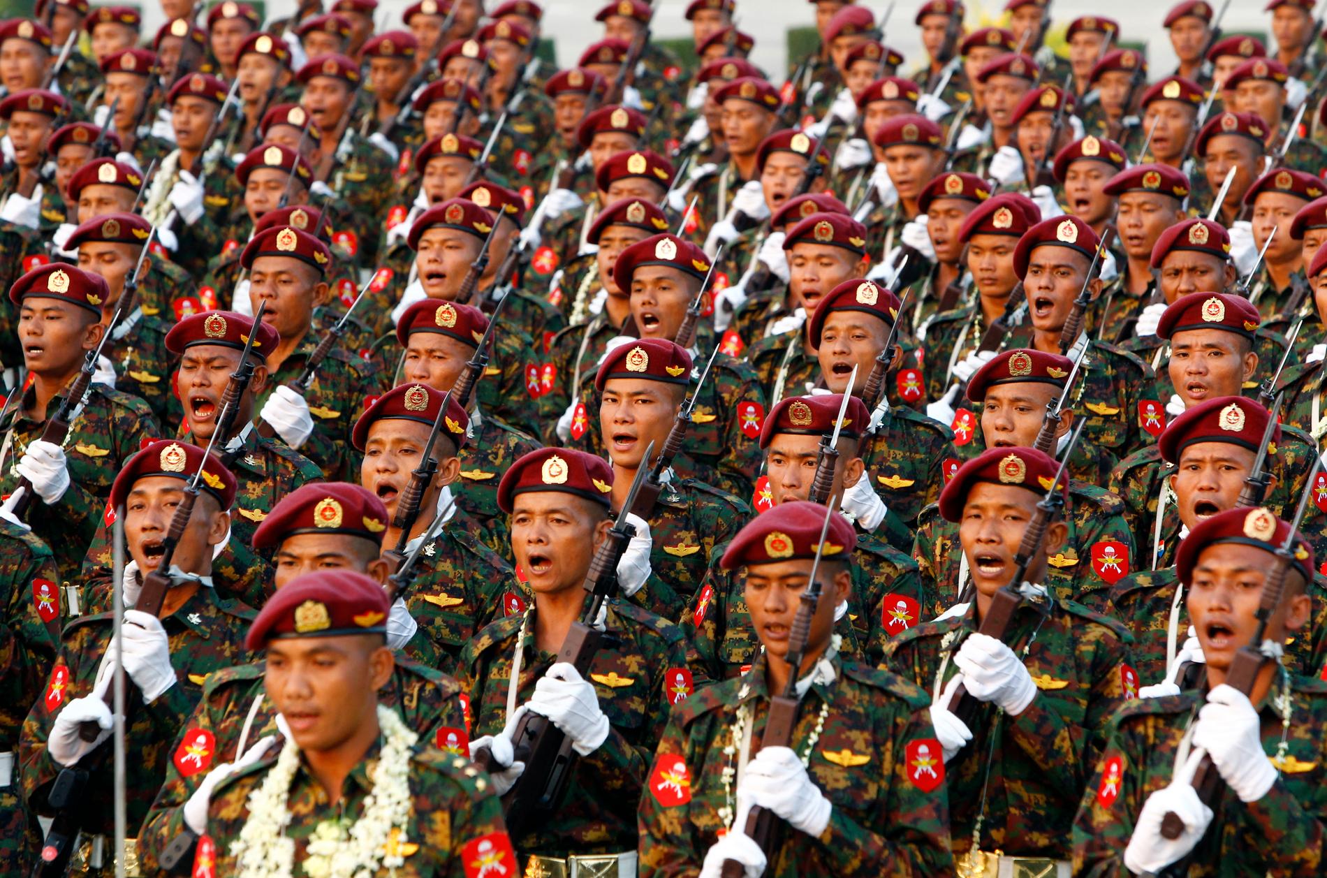 Myanmars militär har genomfört insatser i delstaten Rakhine. Arkivbild.