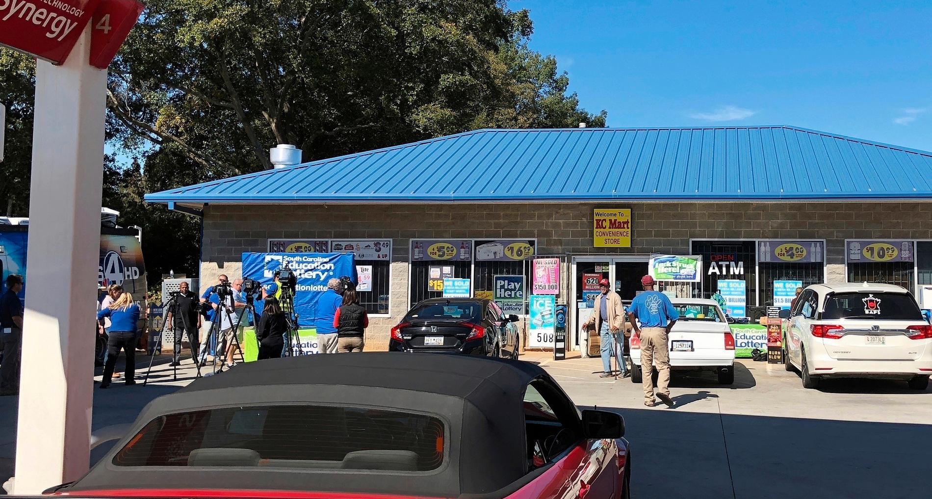 Affären i Simpsonville, South Carolina, där den vinnande lotten såldes.