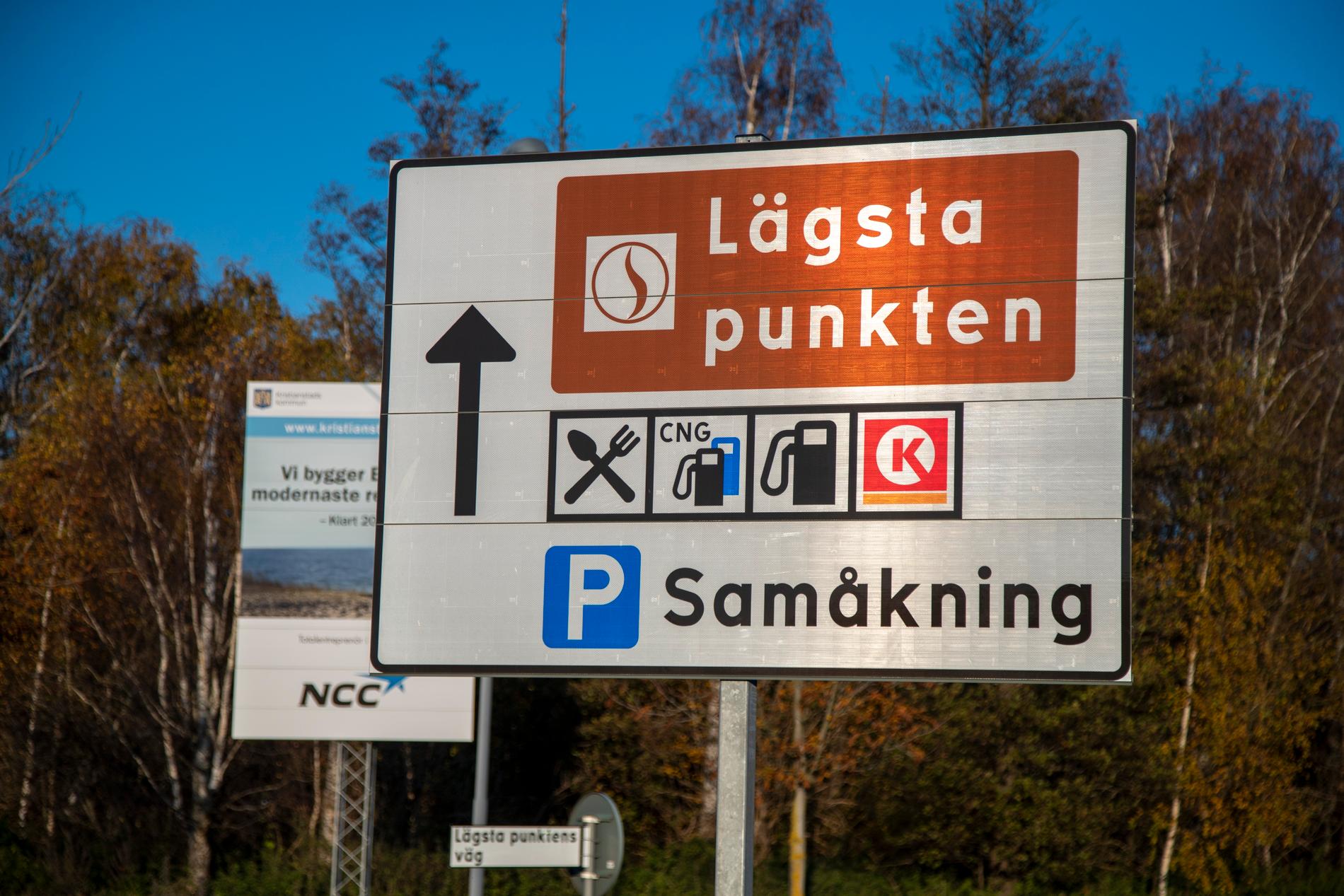 I Kristianstad ligger Sveriges lägsta punkt. 2.32 meter under havsytan.