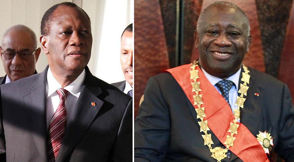 Alassane Ouattaras trypper har dragit sig tillbaka, men expresidenten Laurent Gbagbo ger inte upp.