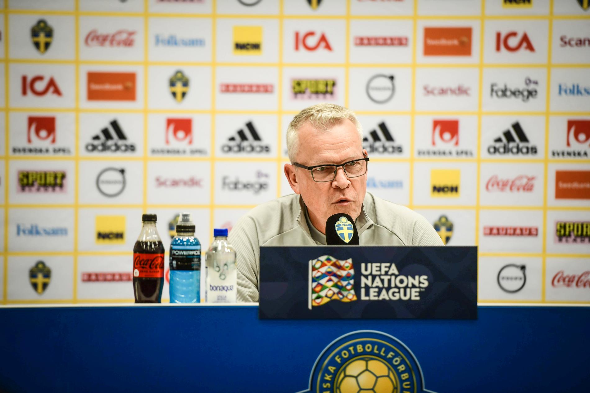 Janne Andersson skickade pikar mot Norge under presskonferensen inför derbyt i Nations League.