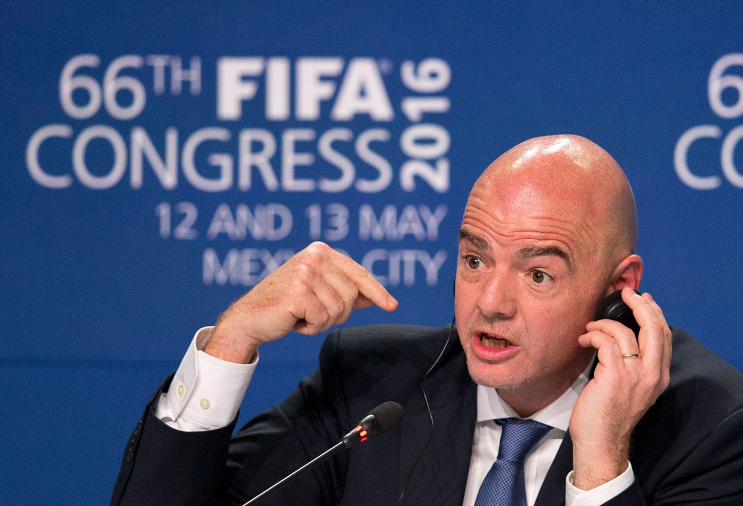 Gianni Infantino har varit Fifa-ordförande sedan i februari.