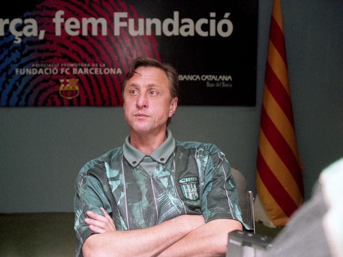 1994 tränade Cruyff Barcelona när de mötte IFK Göteborg.