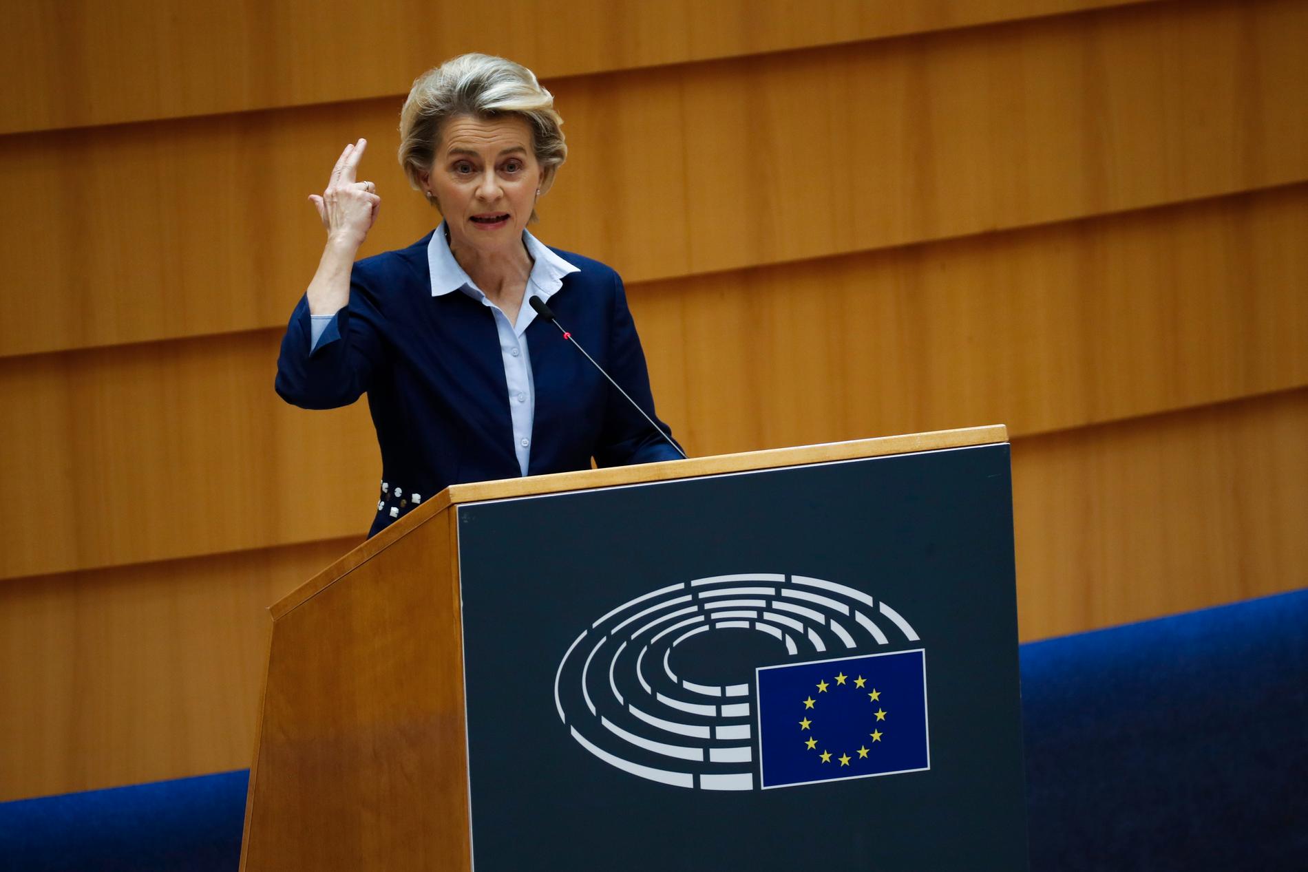 ”Vi är i århundradets värsta kris”, säger EU-kommissionens ordförande Ursula von der Leyen. 
