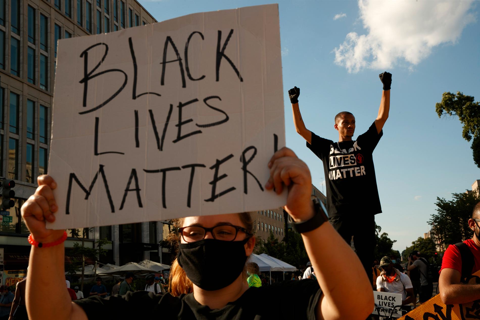 Black lives matter-demonstration i Washington, USA.