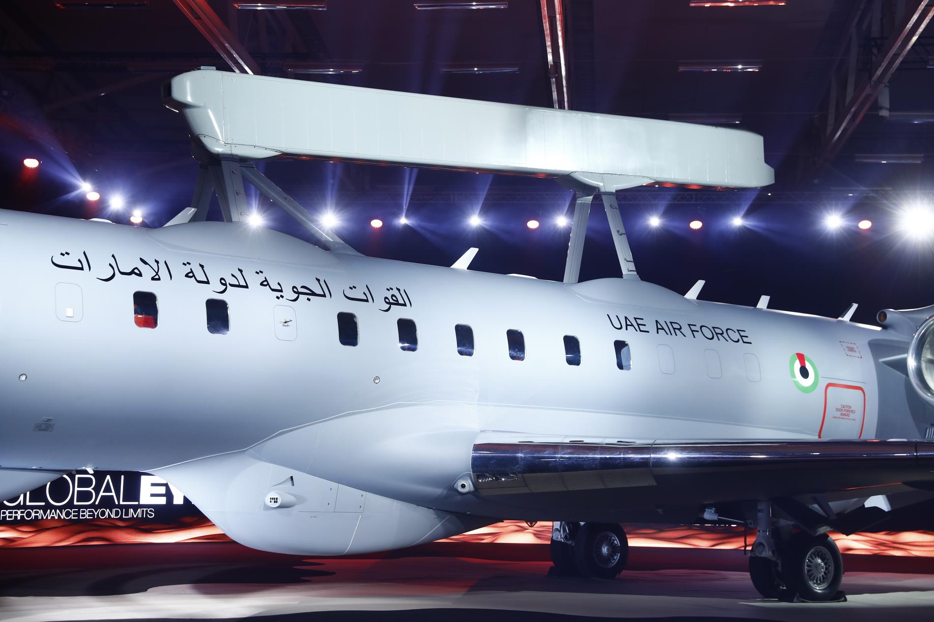 Saab har genomfört den första testflygningen med övervakningssystemet Globaleye som finns i anslutning till Bombardiers jetflygplan Global 6 000. Arkivbild.