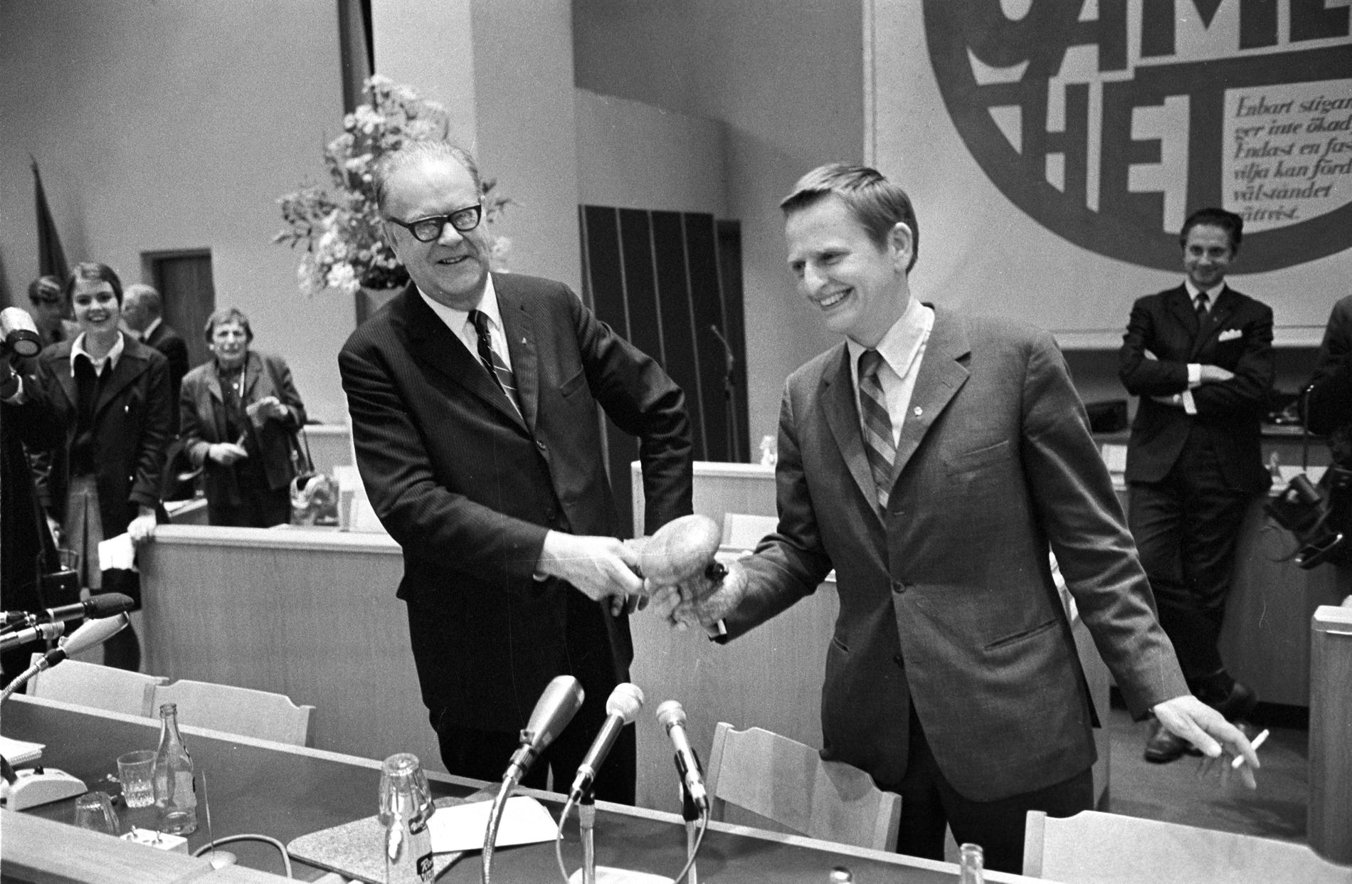 Tage Erlander och Olof Palme, 1969.