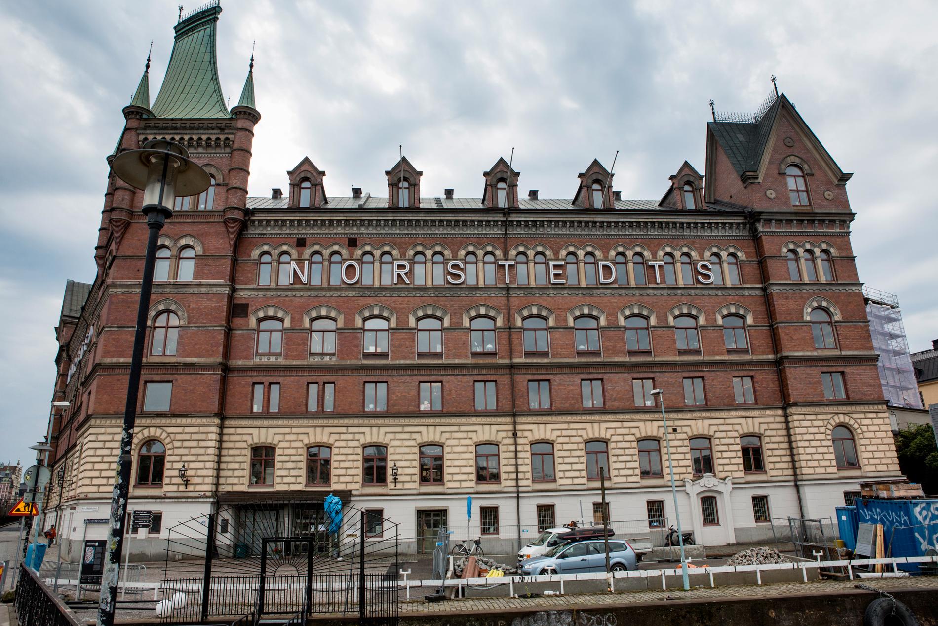 Norstedts förlagsbyggnad på Riddarholmen i Stockholm, där även Storytel har sitt huvudkontor. Arkivbild.