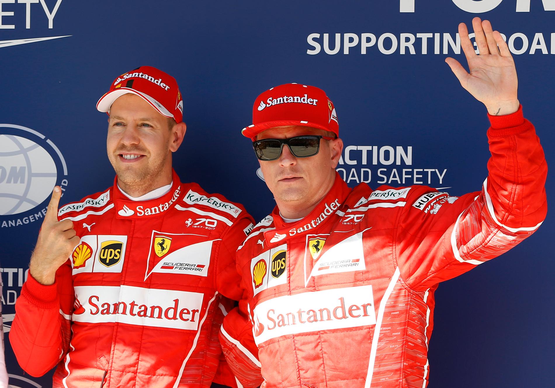 Sebastian Vettel och Kimi Räikkönen dominerade för Ferrari.