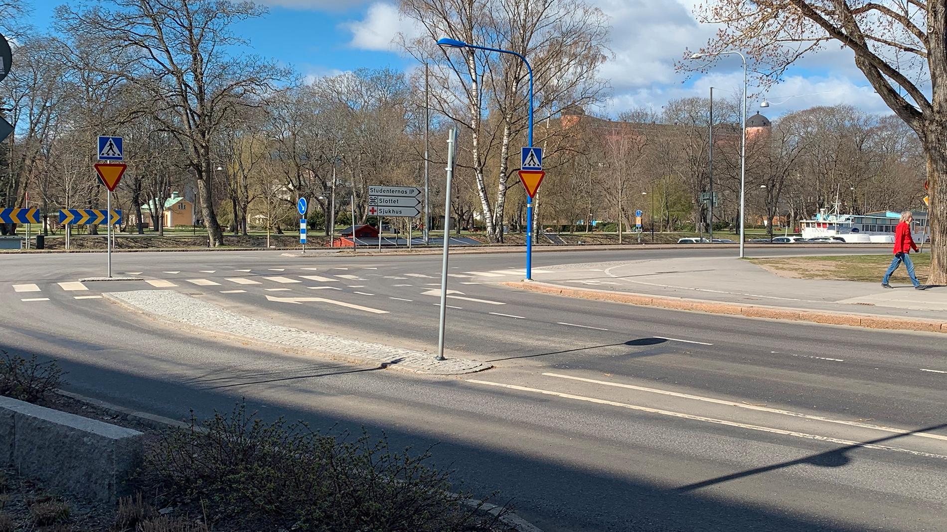 Olyckan inträffade i korsningen Östra Ågatan och Strandbogatan