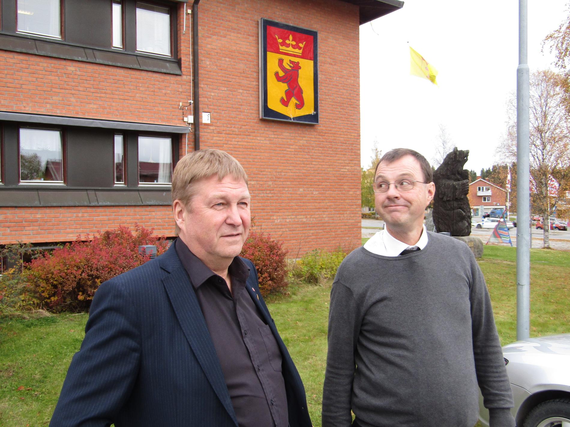 Greger Lindqvist och Nike Grahn delar på jobbet som kommunalråd i Dorotea.
