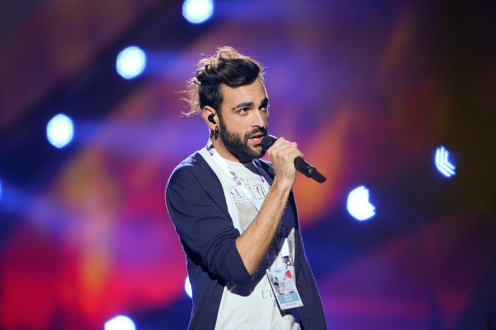 Marco Mengoni framför "L'essenziale" i Eurovision song contest 2013. Arkivbild.