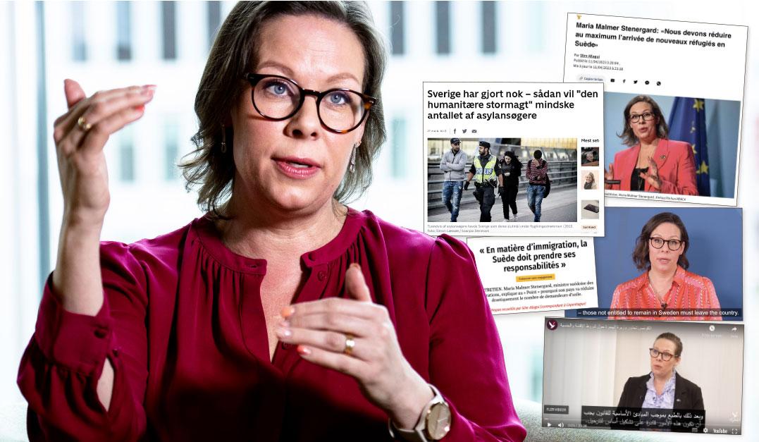 Migrationsministern har gjort intervjuer som publicerats i fransk, dansk, belgisk och schweizisk media. ”När det gäller invandring måste Sverige ta sitt ansvar” lyder rubriken i exempelvis tidningen Le Point. 
