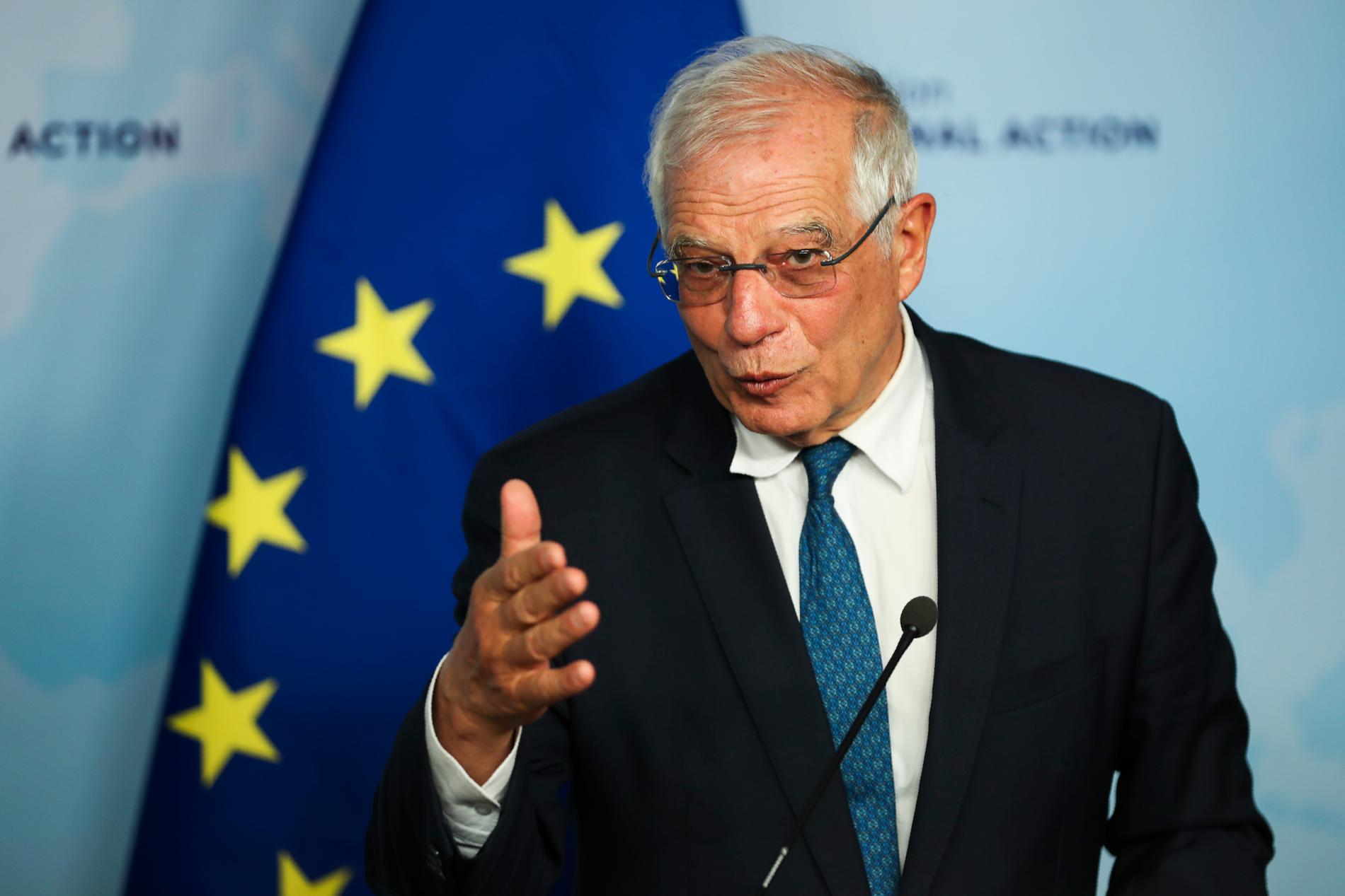 Irans attack är en eskalation i konflikten mot USA, säger EU:s utrikeschef Josep Borrell. Arkivbild.