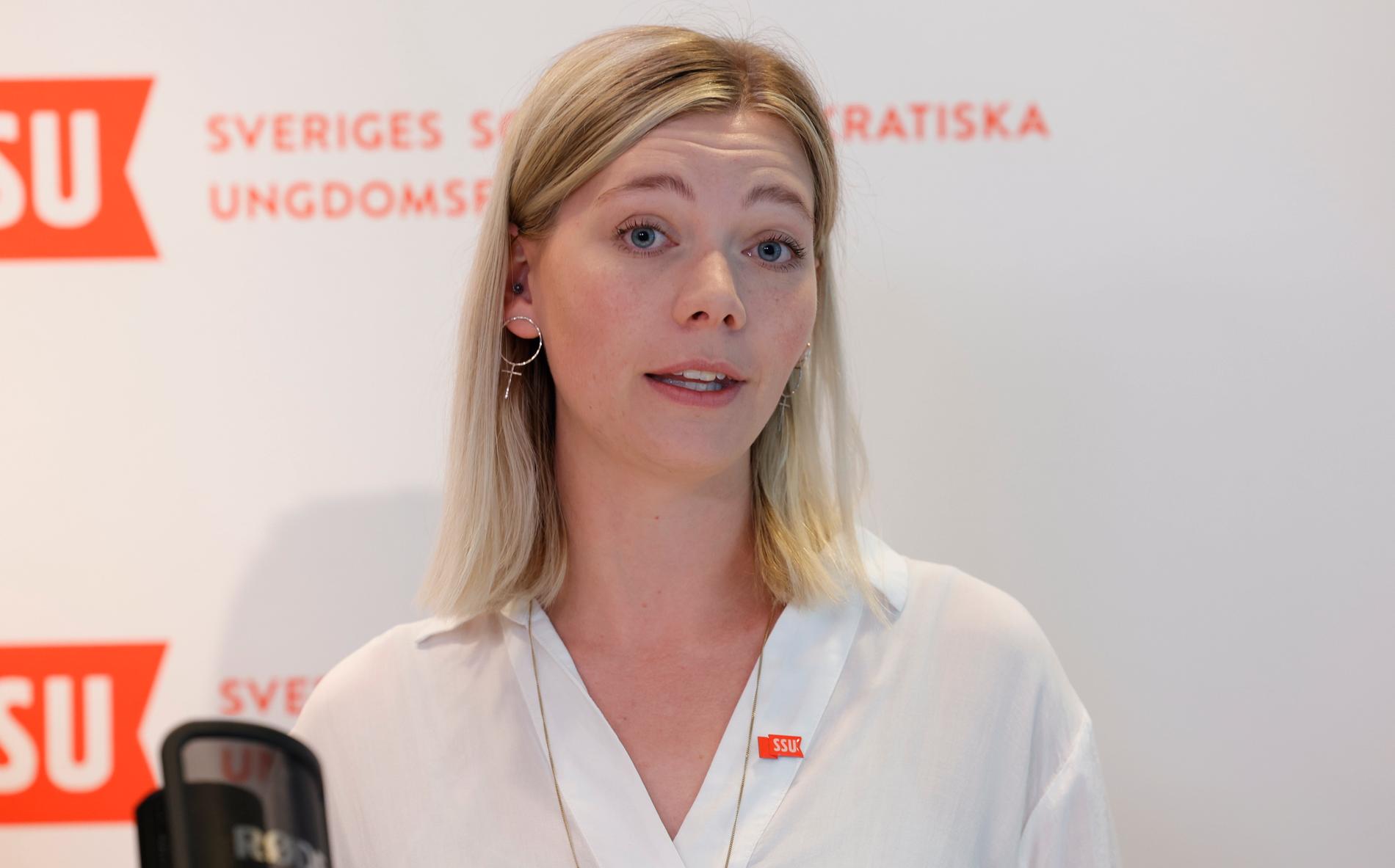 Lisa Nåbo, ordförande i SSU, uppmanade Greta Thunberg att ge sig in i politiken. 