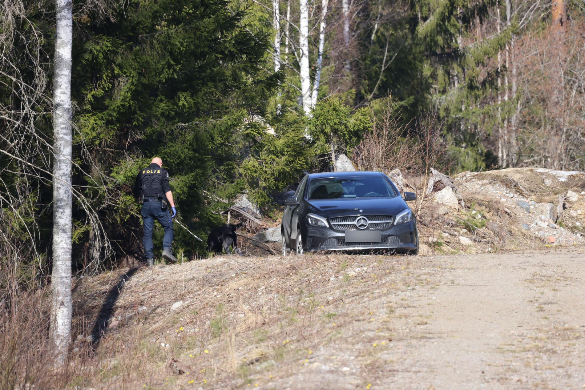 Bilen som Frunze Saghatelyan färdades i efter fritagningen har hittats i ett skogsparti. 