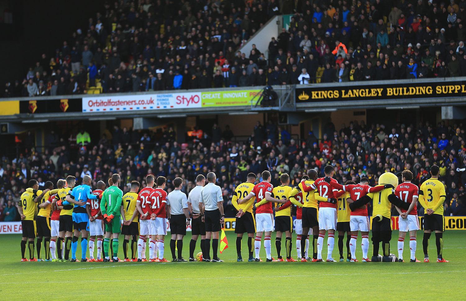 Bild inför matchen mellan Watford och Manchester United 2015.