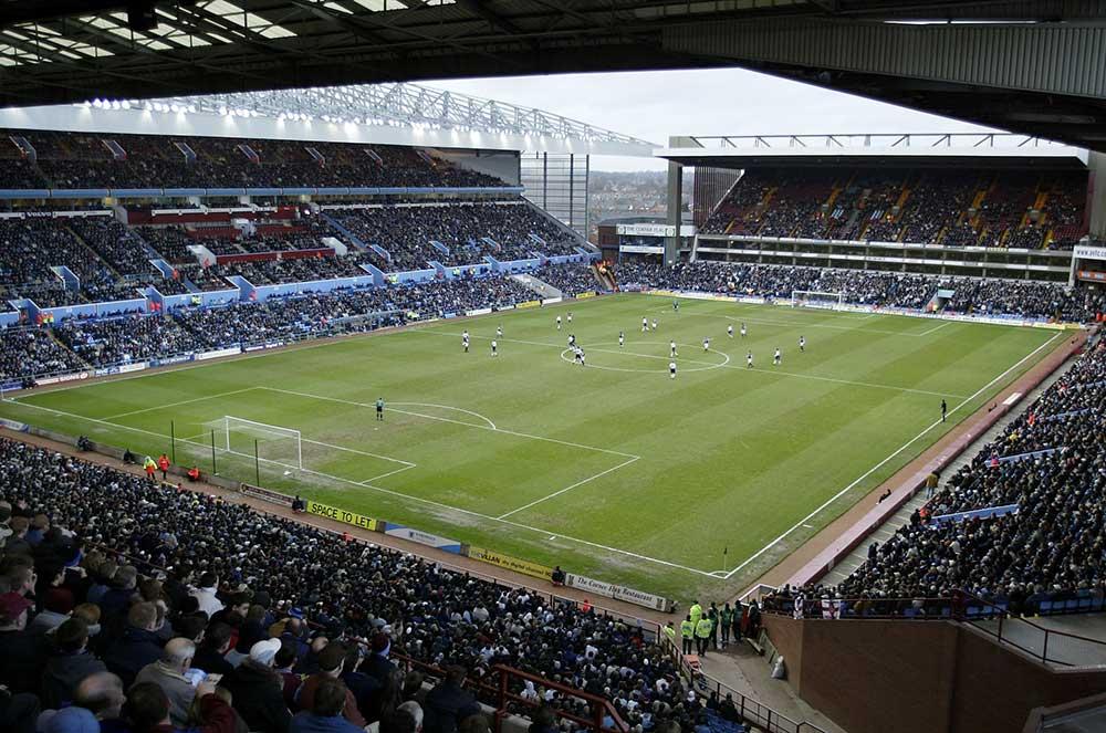 Aston Villas fotbollsstadium Villa Park i Birmingham.