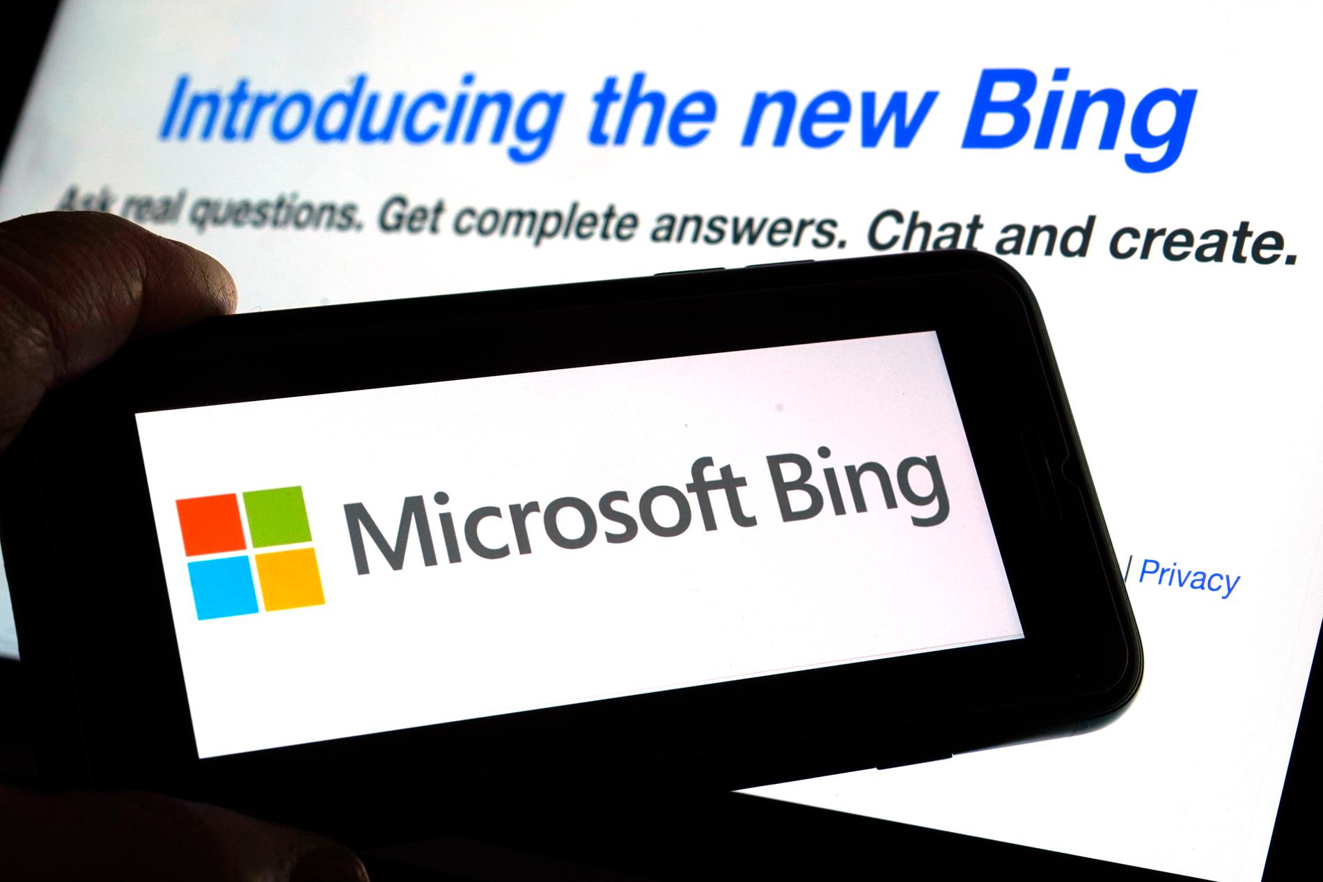 Microsofts textrobot Bing. 