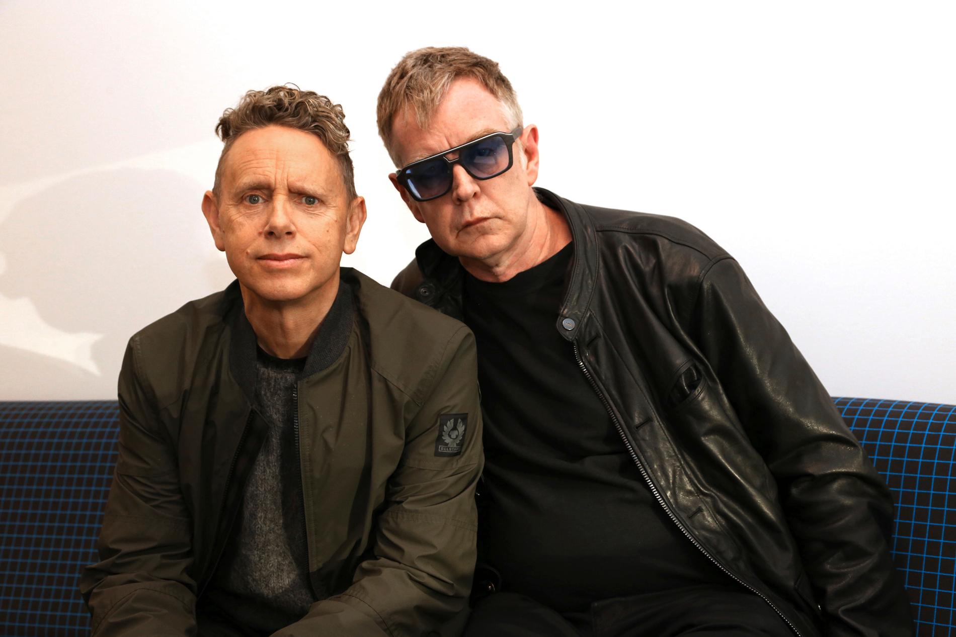 Depeche Modes låtskrivare Martin Gore och keyboardisten Andy Fletcher fotograferade 2017 i samband med att albumet "Spirit" släpps.