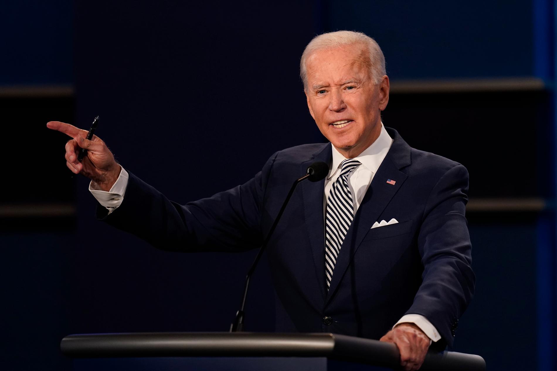 Joe Biden lovade att acceptera valresultatet, oavsett utgång.