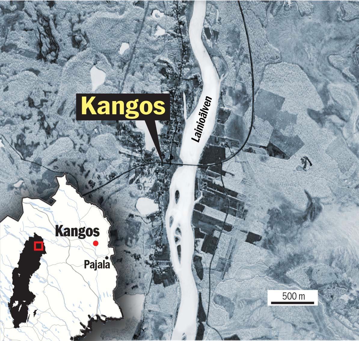 Grafik på ismonstret i Kangos. 