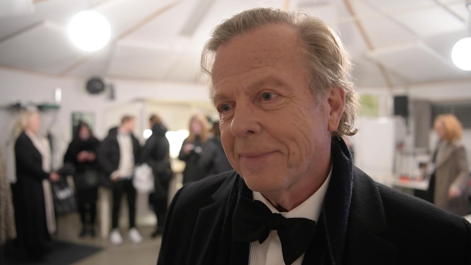 Krister Henriksson efter att ha läst den klassiska dikten ”Nyårsklockan” på Skansen.