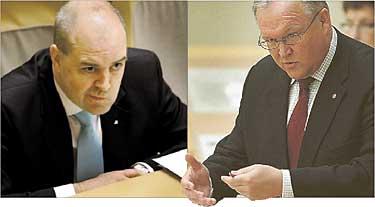 jobb och välfärd Fredrik Reinfeldt och Göran Persson dominerade gårdagens partiledardebatt. Det blev en klassisk strid mellan höger och vänster, där de övriga partiledare agerade statister.