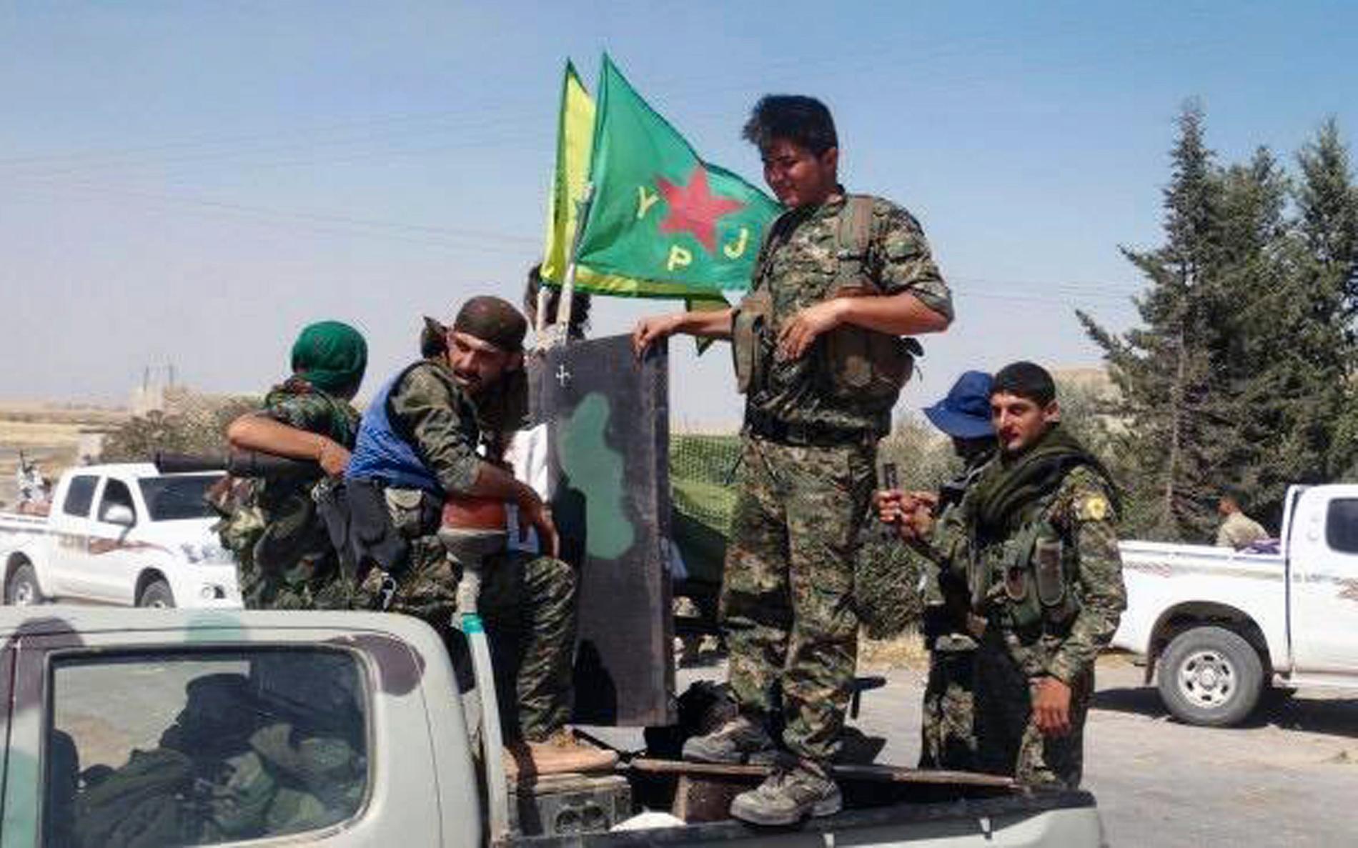 Kurder i strid i Syrien.