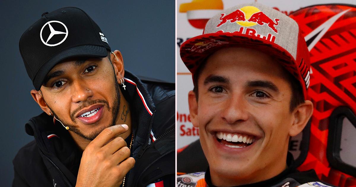 Motorkungar: Lewis Hamilton och Marc Marquez.