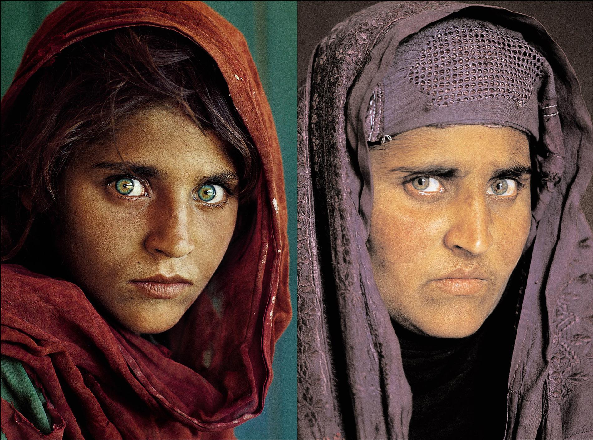 Flickan med de gröna ögonen, Sharbat Gula blev världskänd efter bilden på tidningen National Geographics omslag 1985. Nu har hon gripits i Pakistan.