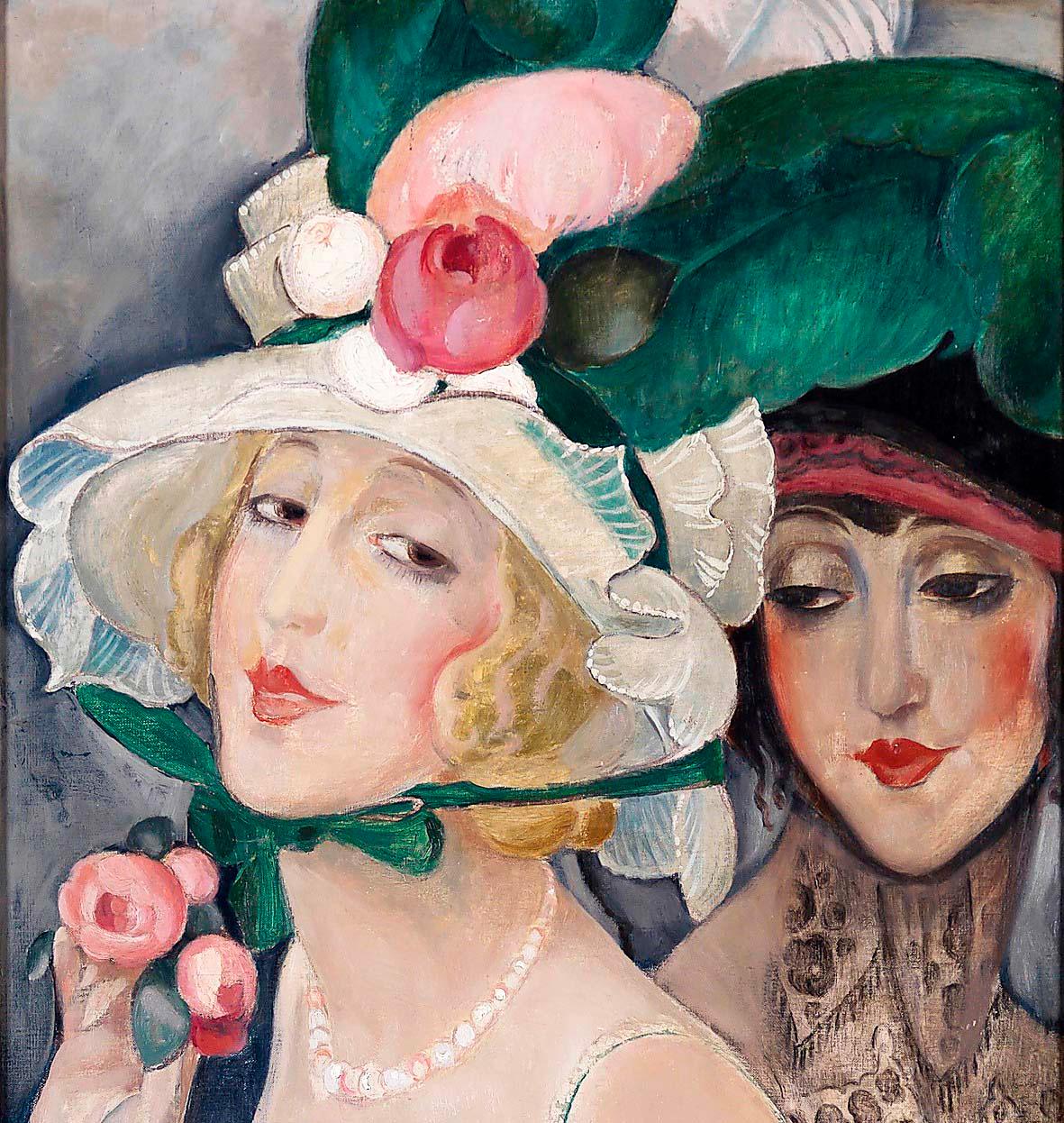 Gerda Wegener, ”Två kokotter”, 1920 (bilden är beskuren).
