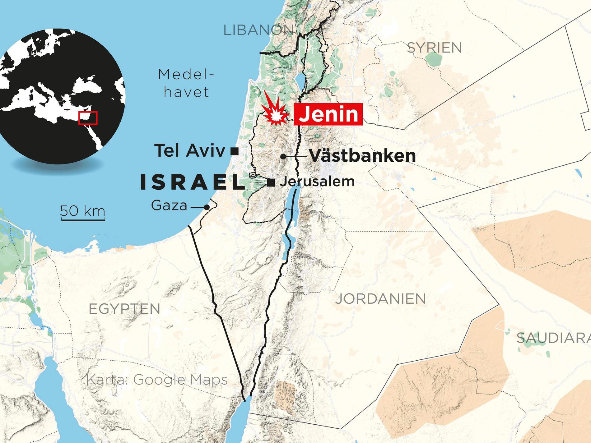 Minst åtta döda vid anfall på Västbanken