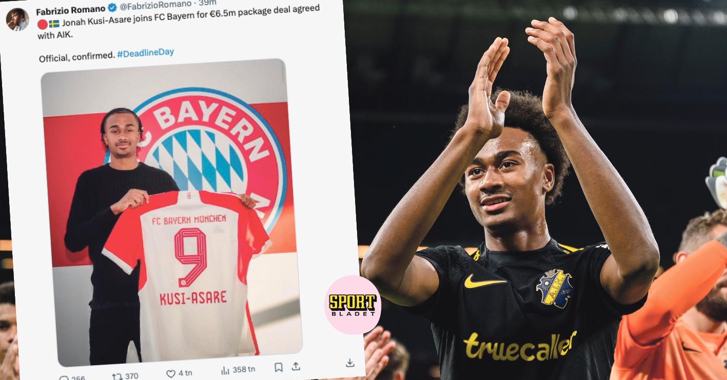 16-Year-Old Jonah Kusi-Asare Leaves AIK for Bayern Munich in SEK 73 Million Transfer