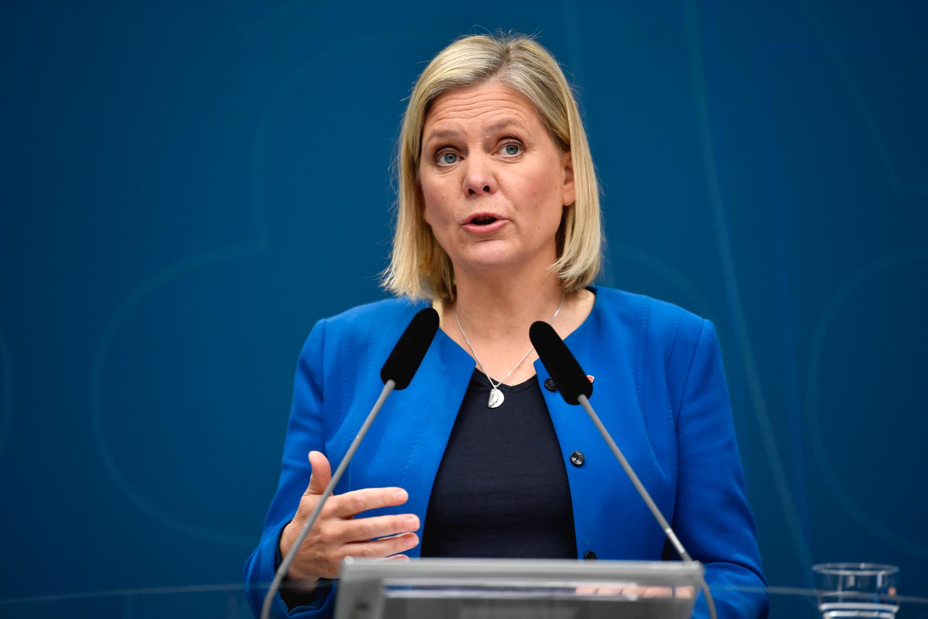 Finansminister Magdalena Andersson (S) motsätter sig EU-kommissionens finansieringsförslag för klimatomställningen. Arkivbild.