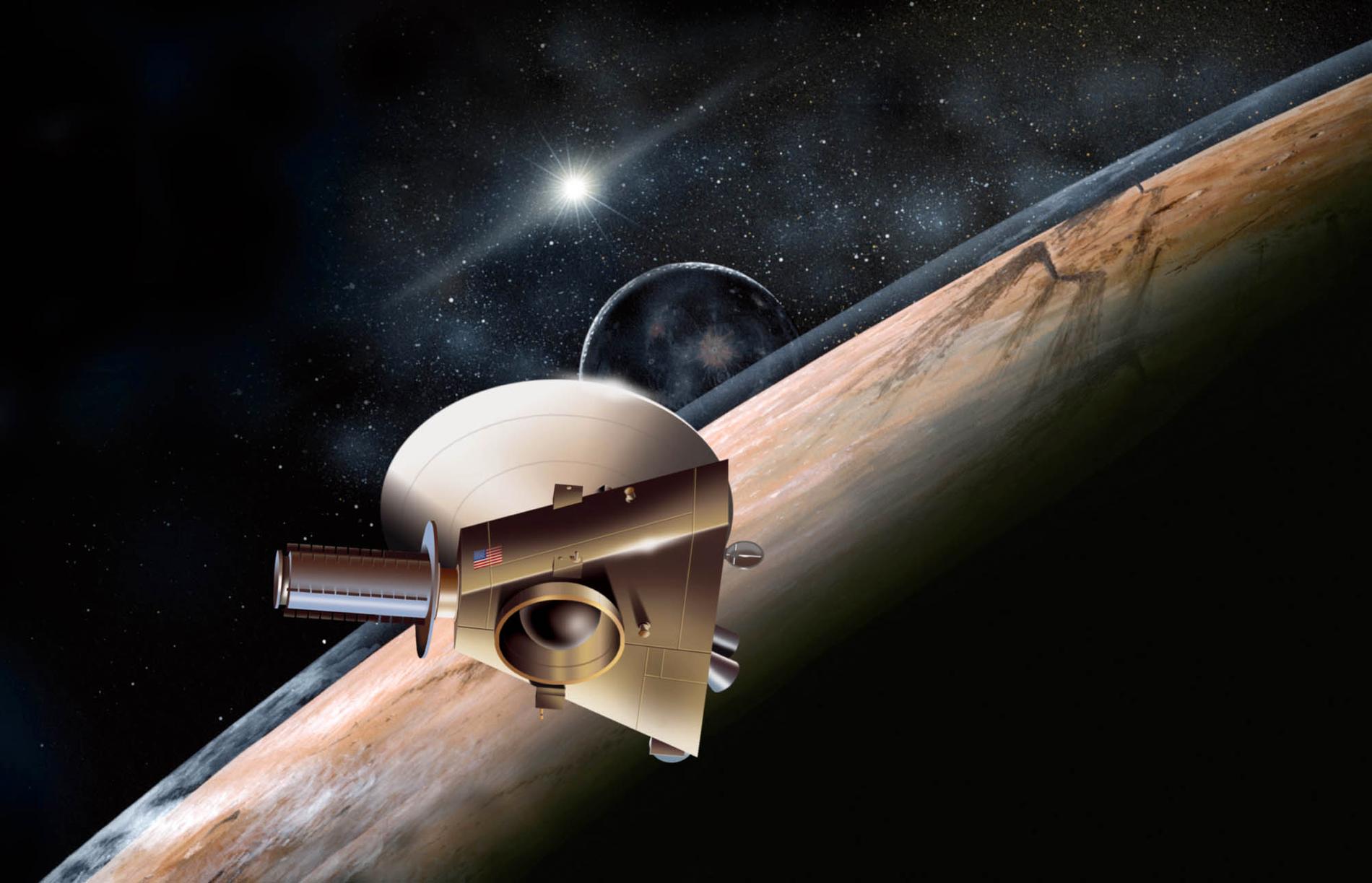 Den amerikanska rymdmyndigheten Nasas sond New Horizons utforskar Pluto. Arkivbild.