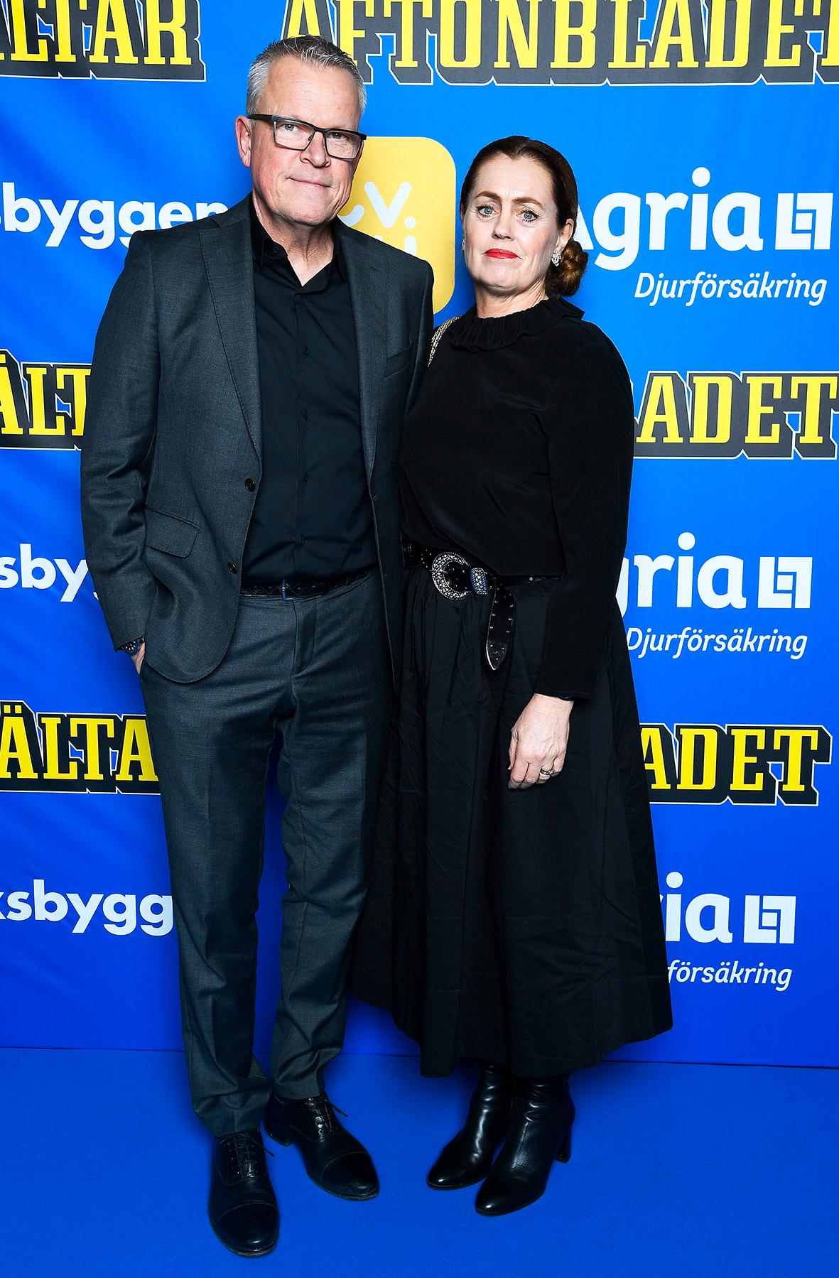 Förbundskapten Janne Andersson är sedan fler år en medlem av Svenska hjältar-juryn. Här tillsammans med sin fru Ulrika. 