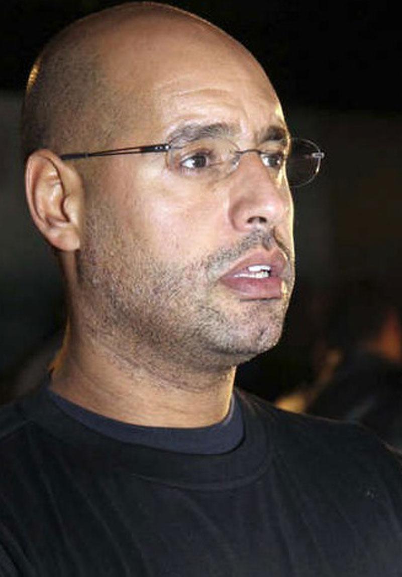 Moammar Gaddafis son Saif al-Islam.