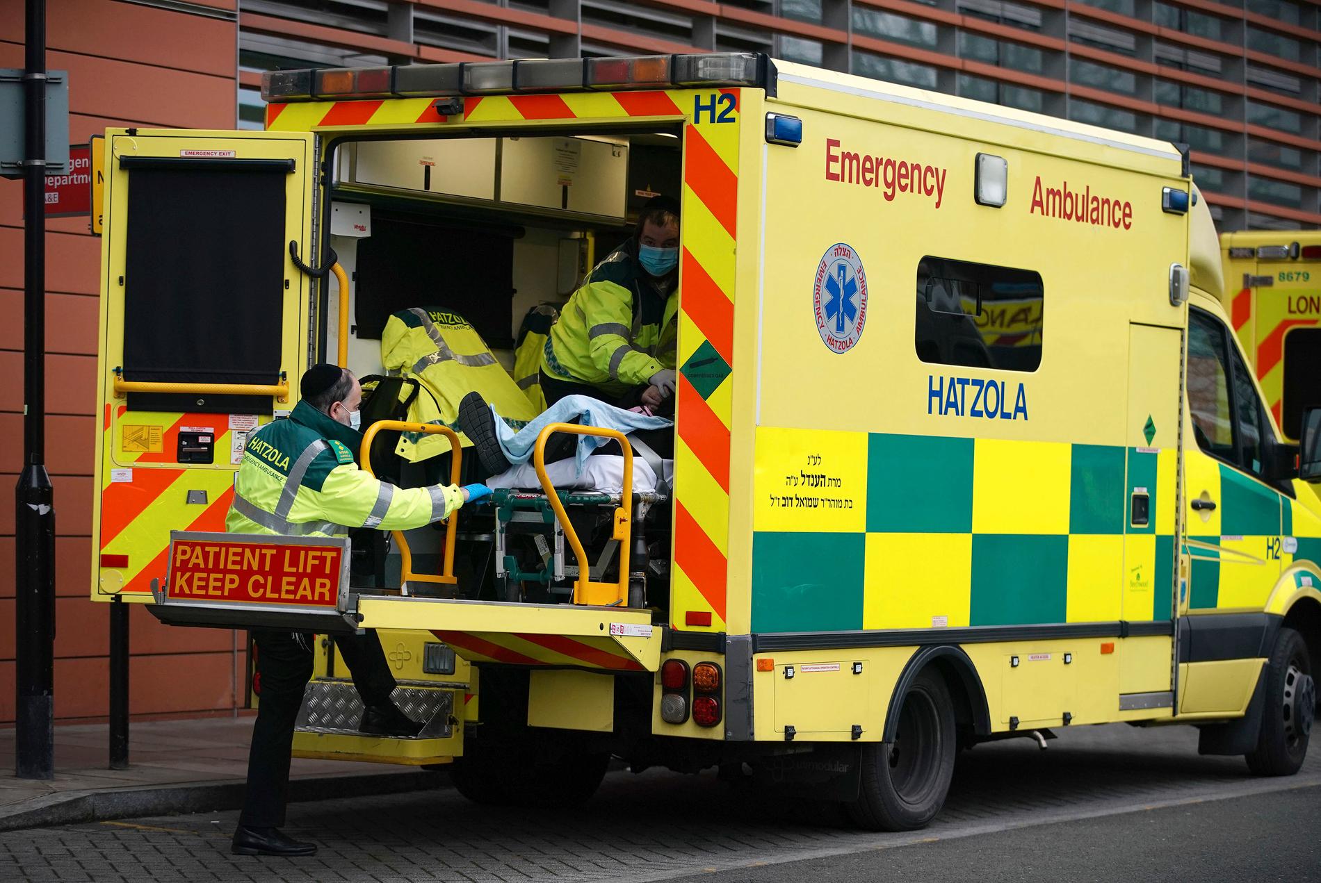 Ambulans i London.
