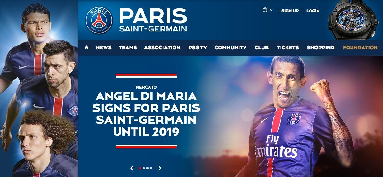 Nyheten på PSG:s hemsida.