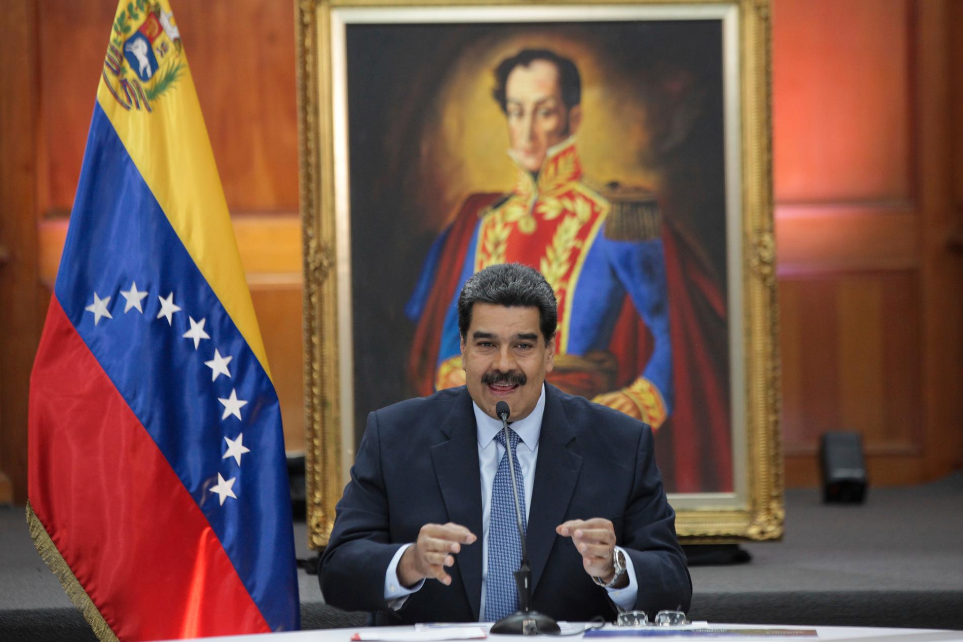 Venezuelas sittande president Nicolás Maduro. Arkivbild.