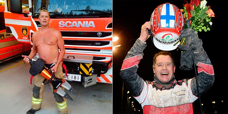 Hannu Korpi skördar framgångarna på travbanan men jobbar till vardags som brandman