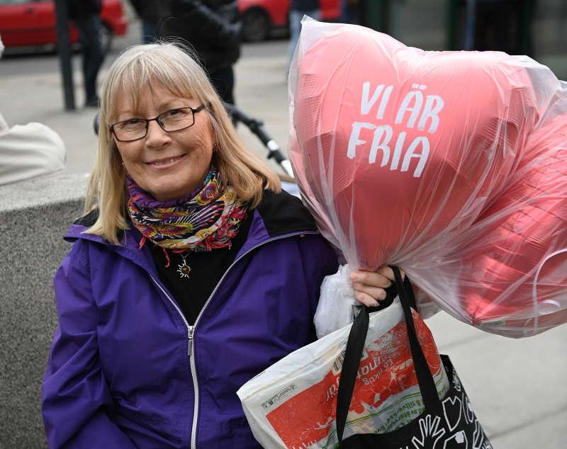 Madeleine, 62, deltog i demonstrationen. 