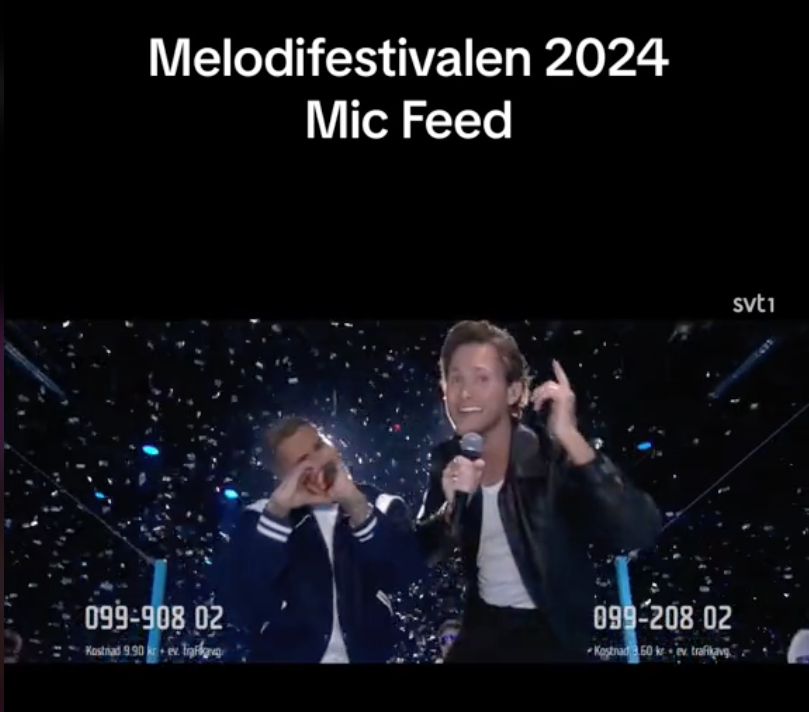 Melodifestivalens artister, här Samir och Viktor,  hånas när deras framträdanden sprids på nätet utan bakgrundsmusik.