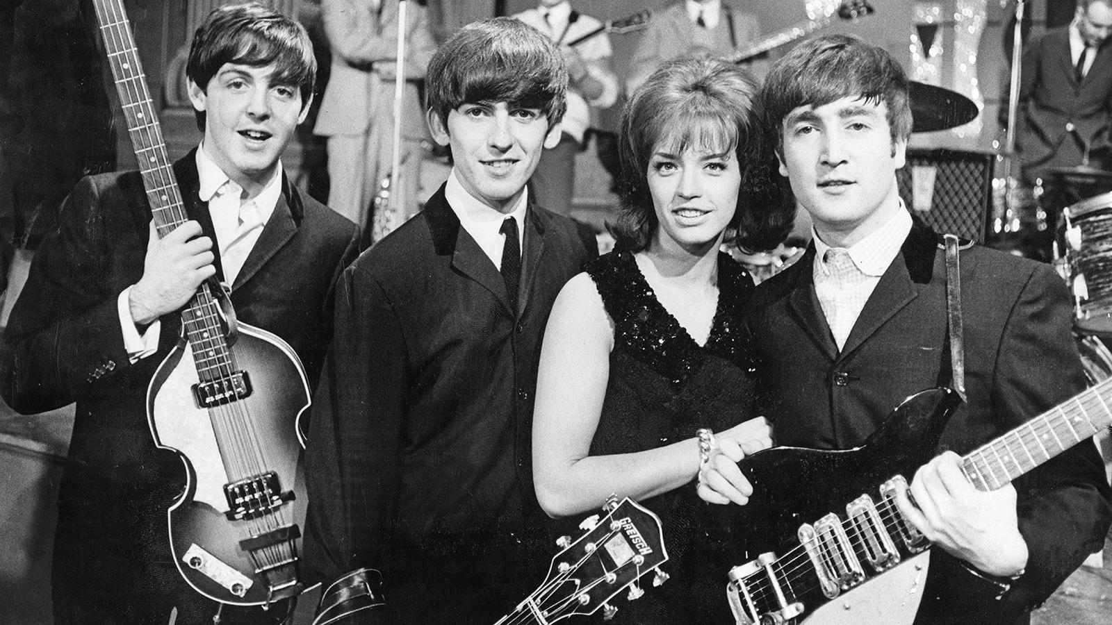 Lill-Babs med Beatles i tv-programmet ”Drop in” 1963.
