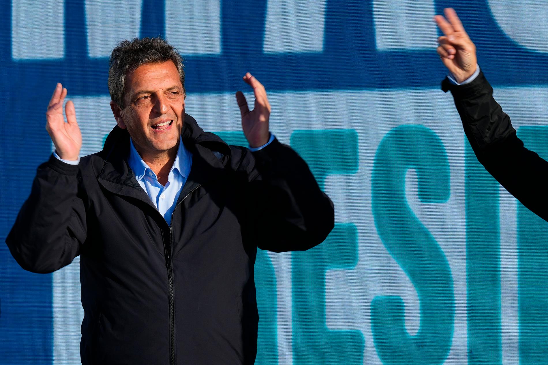 Sergio Massa, Argentinas finansminister, kandiderar till presidentposten för Peronistpartiet som dominerat landets politiska värld sedan 1940-talet.